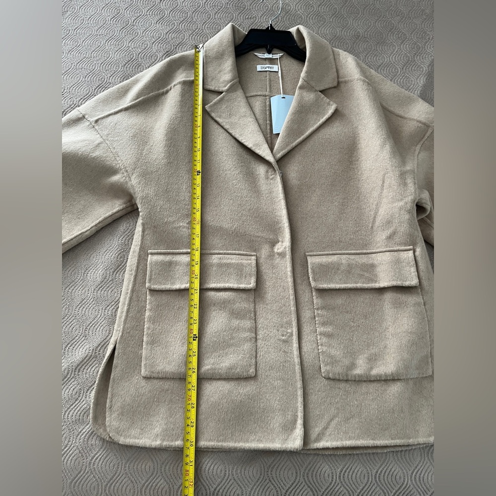 Esprit oversized coat in camel size X small - Picture 6 of 12